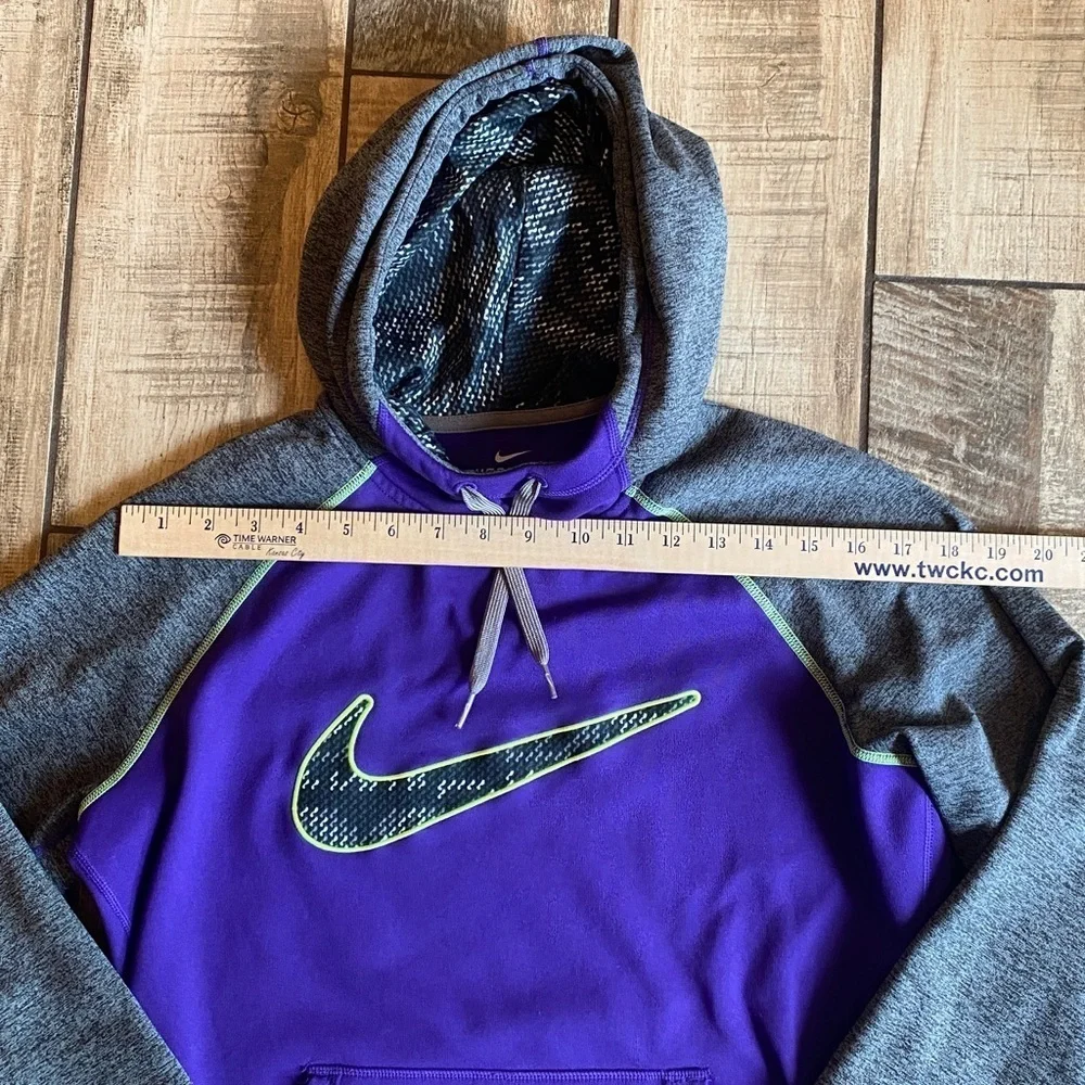 Nike Therma fit Hoodie Purple and Gray